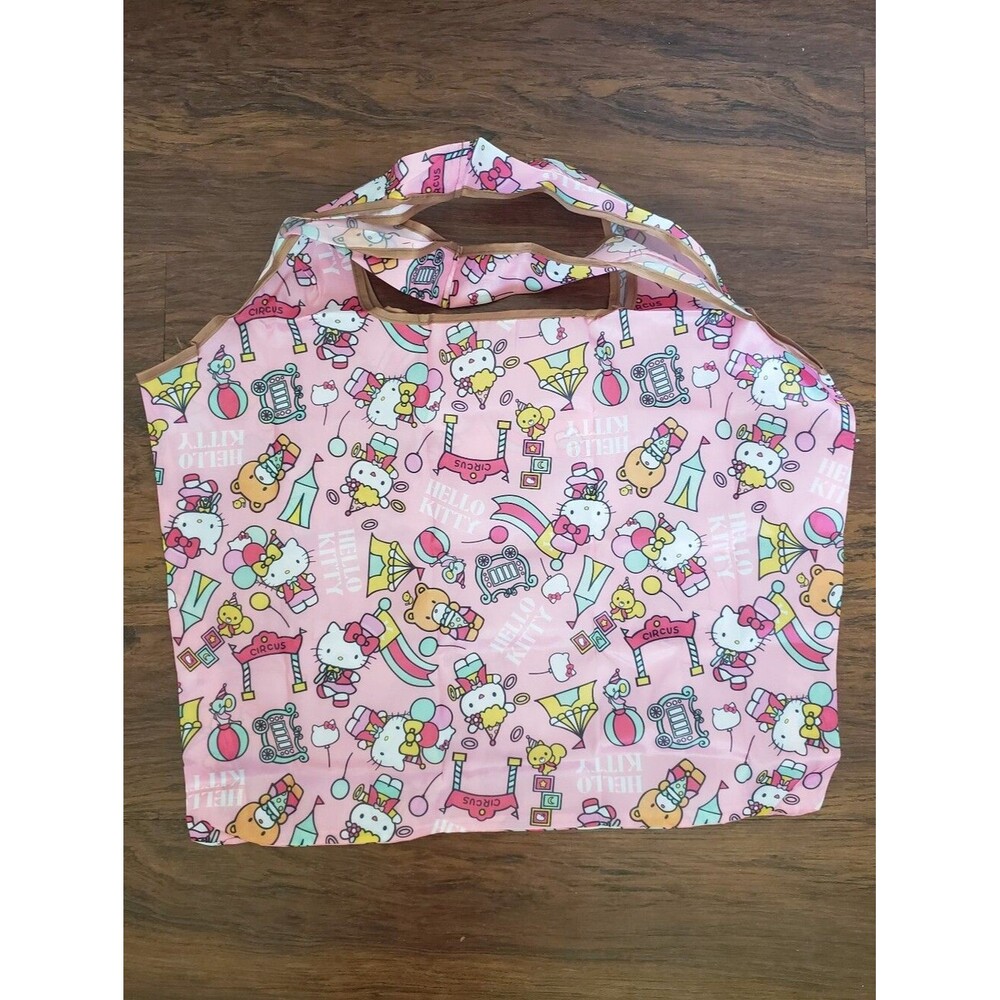 Hello Kitty Chic Kawaii Eco Friendly Trendy Packable Sturdy Reusable Nylon Bag